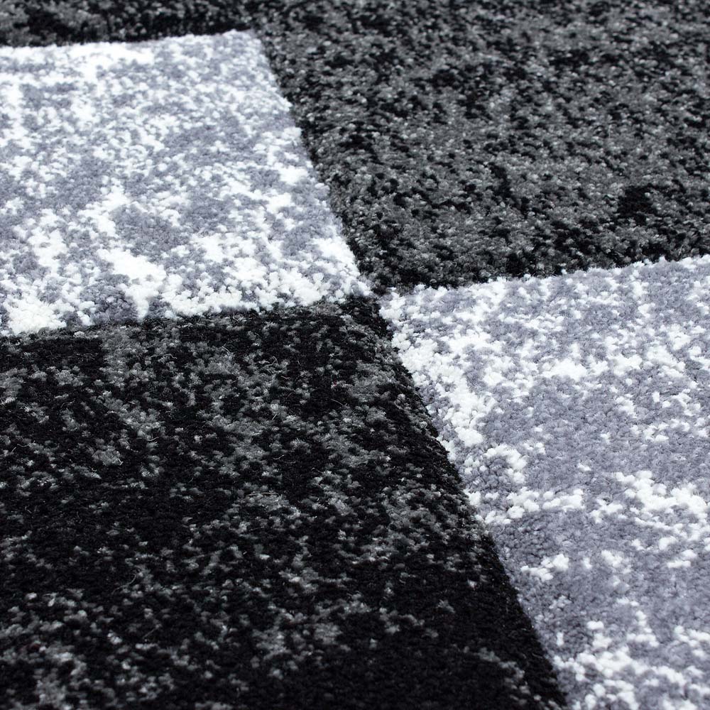 Dywan nowoczesny - Hawaii czarny - close up materiaal Dywan nowoczesny - Hawaii czarny - close up materiaal