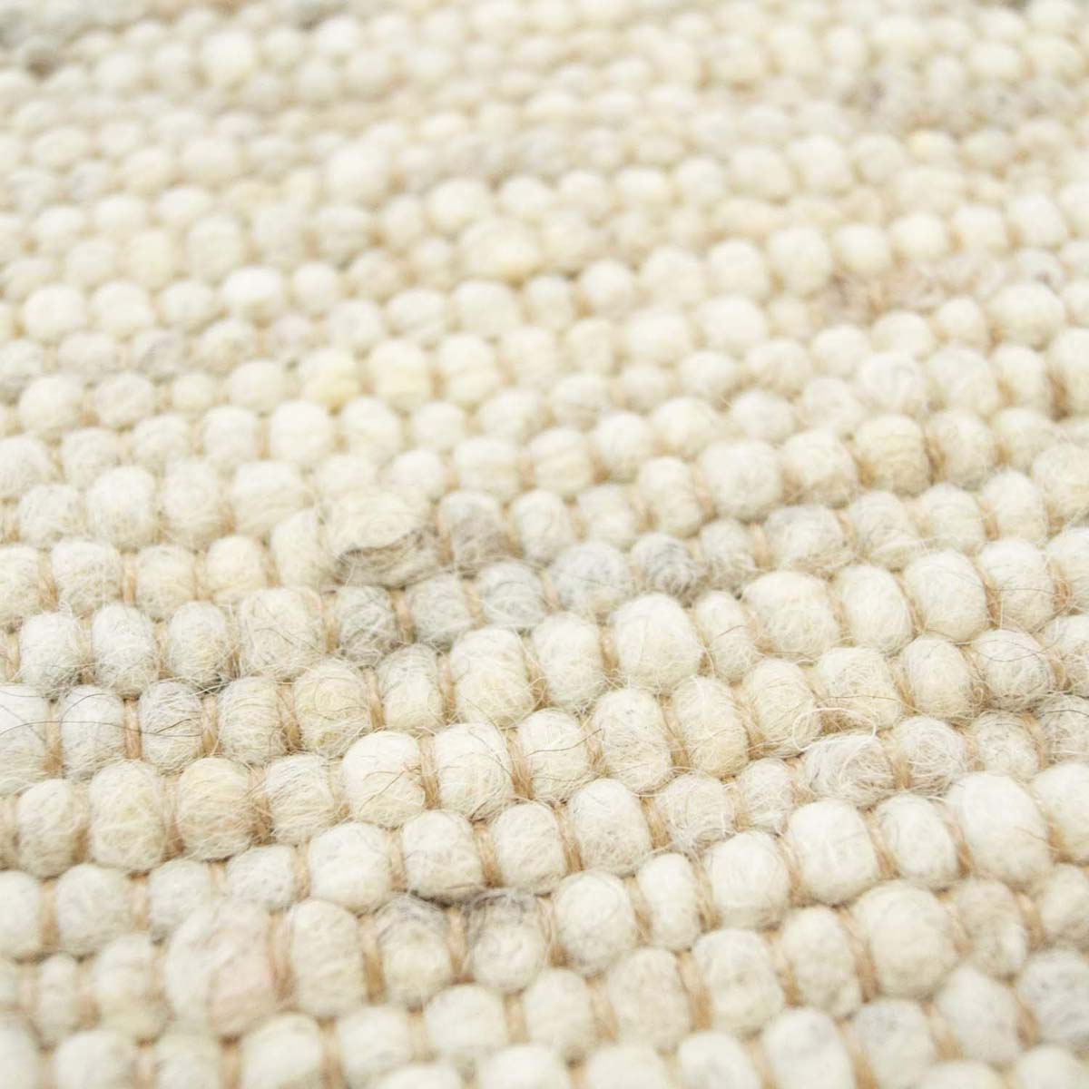 Dywan wełniany - Ylva beżowy - close up materiaal Dywan wełniany - Ylva beżowy - close up materiaal
