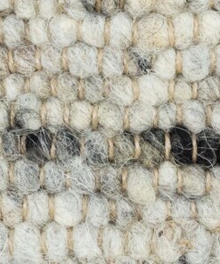 Dywan wełniany - Veve szary/kremowy - close up materiaal, thumbnail Dywan wełniany - Veve szary/kremowy - close up materiaal, thumbnail