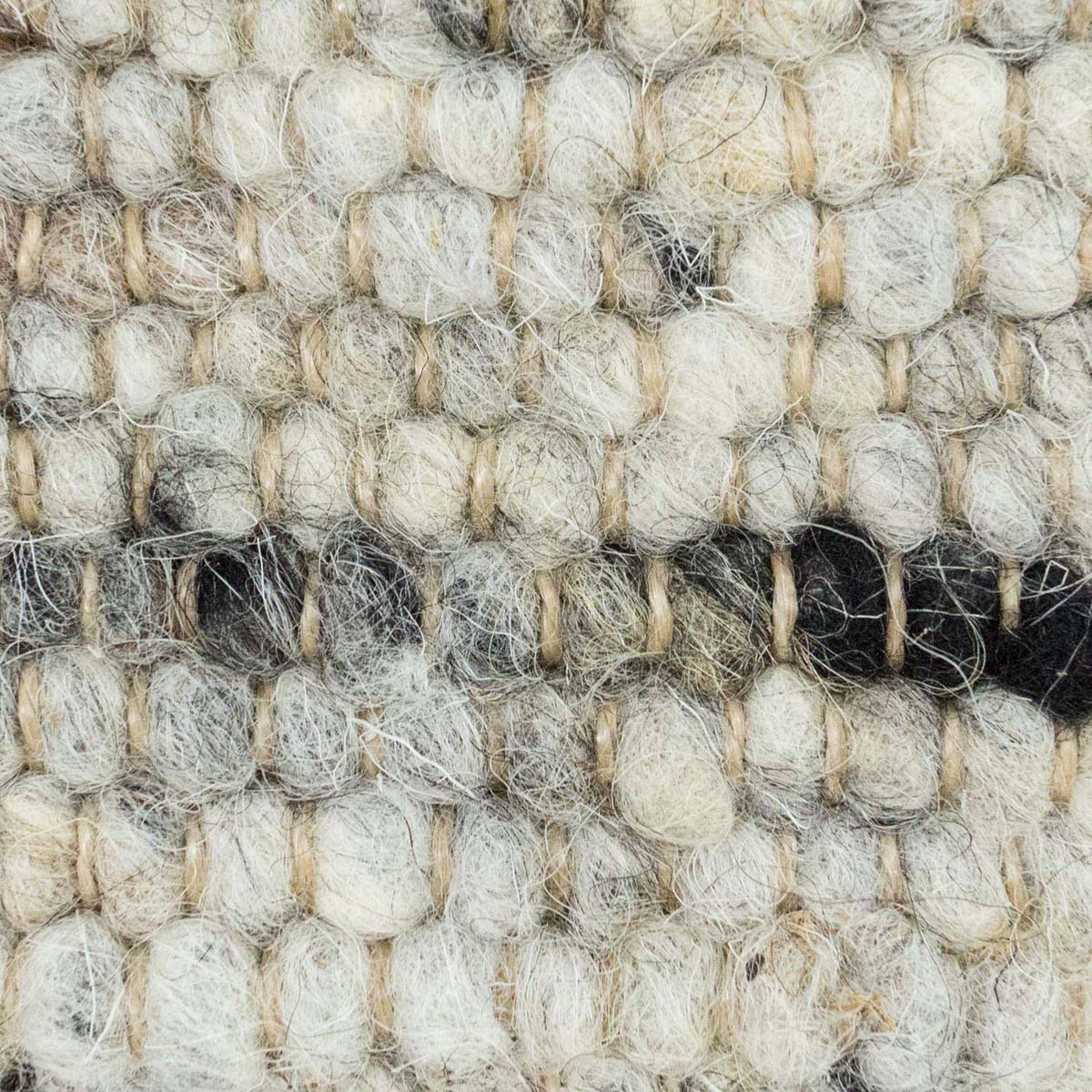 Dywan wełniany - Veve szary/kremowy - close up materiaal Dywan wełniany - Veve szary/kremowy - close up materiaal