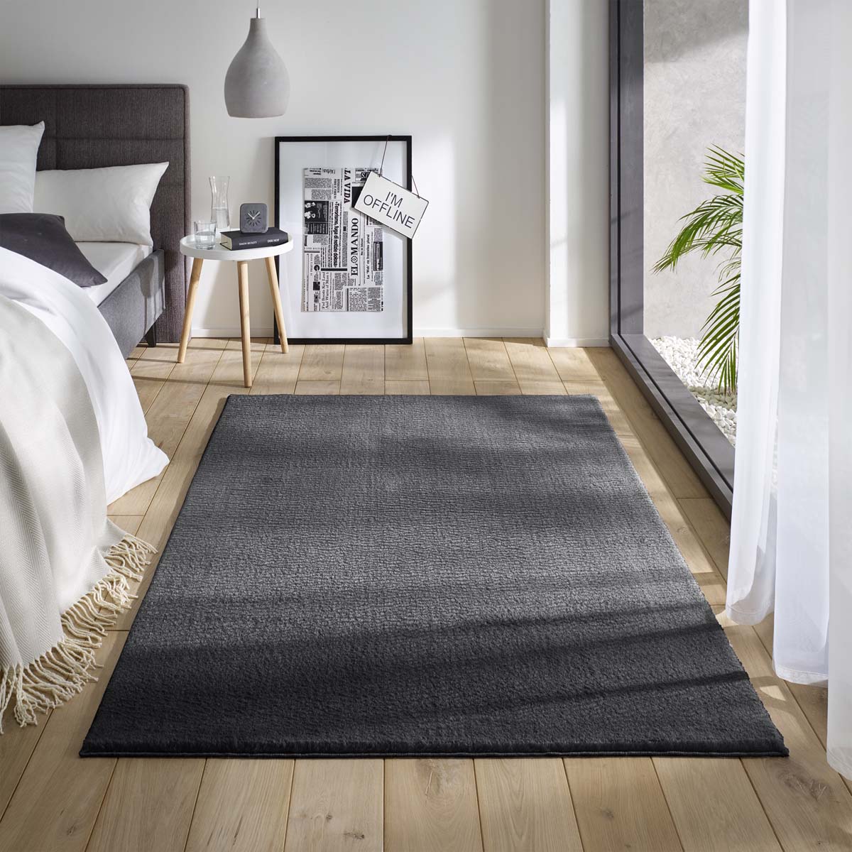 Dywan miękki - Loft antracytowy (można prać w 30°C) - sfeer Dywan miękki - Loft antracytowy (można prać w 30°C) - sfeer