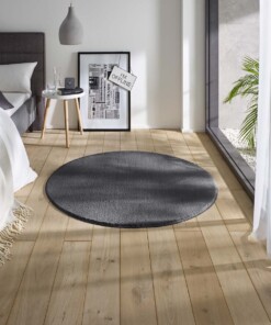 Dywan miękki okrągły - Loft antracytowy (można prać w 30°C) - sfeer