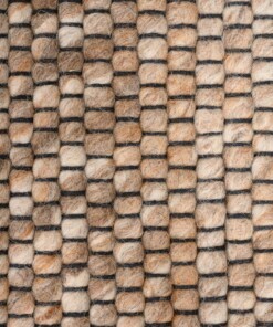 Dywan okrągły wełniany - Lett beżowy - close up materiaal, thumbnail Dywan okrągły wełniany - Lett beżowy - close up materiaal, thumbnail