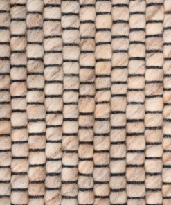 Dywan okrągły wełniany - Lett beż/cream - close up materiaal, thumbnail Dywan okrągły wełniany - Lett beż/cream - close up materiaal, thumbnail
