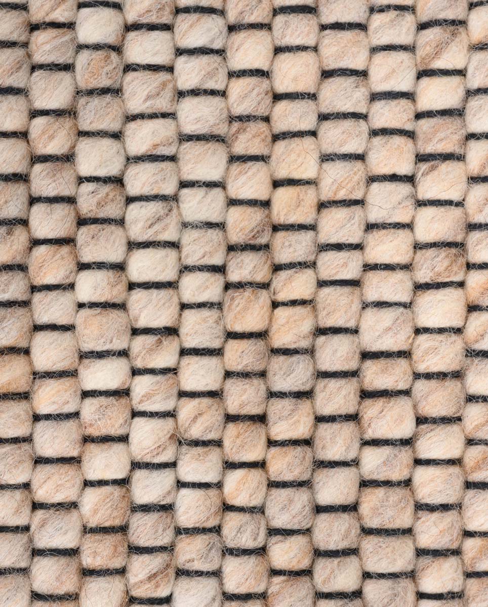 Dywan okrągły wełniany - Lett beż/cream - close up materiaal Dywan okrągły wełniany - Lett beż/cream - close up materiaal