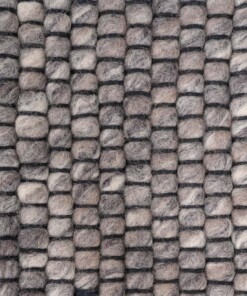 Dywan okrągły wełniany - Lett szary - close up materiaal, thumbnail