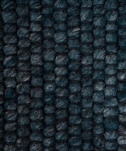 Dywan okrągły wełniany - Lett petrolowy - close up materiaal, thumbnail Dywan okrągły wełniany - Lett petrolowy - close up materiaal, thumbnail