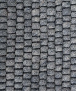 Dywan okrągły wełniany - Lett stalowy niebieski - close up materiaal, thumbnail Dywan okrągły wełniany - Lett stalowy niebieski - close up materiaal, thumbnail