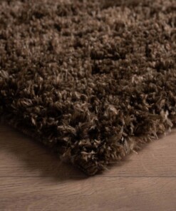 Dywan z długim włosiem - Cozy Shaggy brązowy - close up hoek, thumbnail Dywan z długim włosiem - Cozy Shaggy brązowy - close up hoek, thumbnail