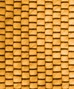 Dywan okrągły wełniany - Lett musztardowy - close up