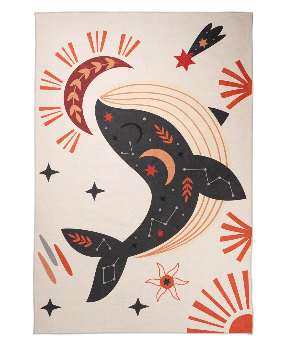 Dywan dziecięcy z wielorybem - Happy Dreams wielokolorowy - overzicht boven Dywan dziecięcy z wielorybem - Happy Dreams wielokolorowy - overzicht boven