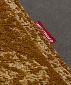 Dywan vintage - Traditions musztardowy - close up zijkant, thumbnail