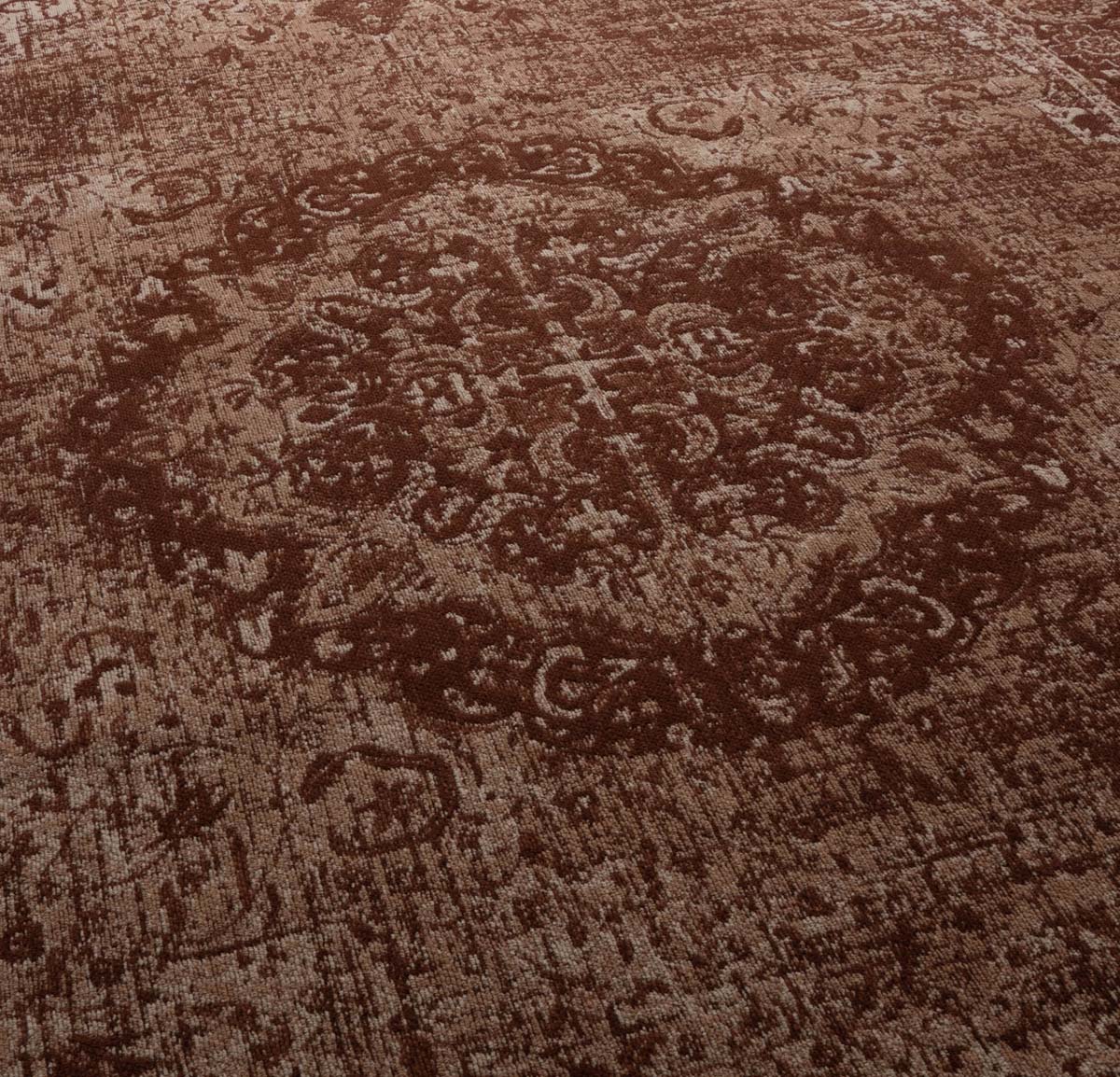 Dywan vintage - Traditions rdzawobrązowy - close up materiaal Dywan vintage - Traditions rdzawobrązowy - close up materiaal