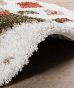 Dywan okrągły boho - Artisan biały/wielowymiarowy - close up, thumbnail
