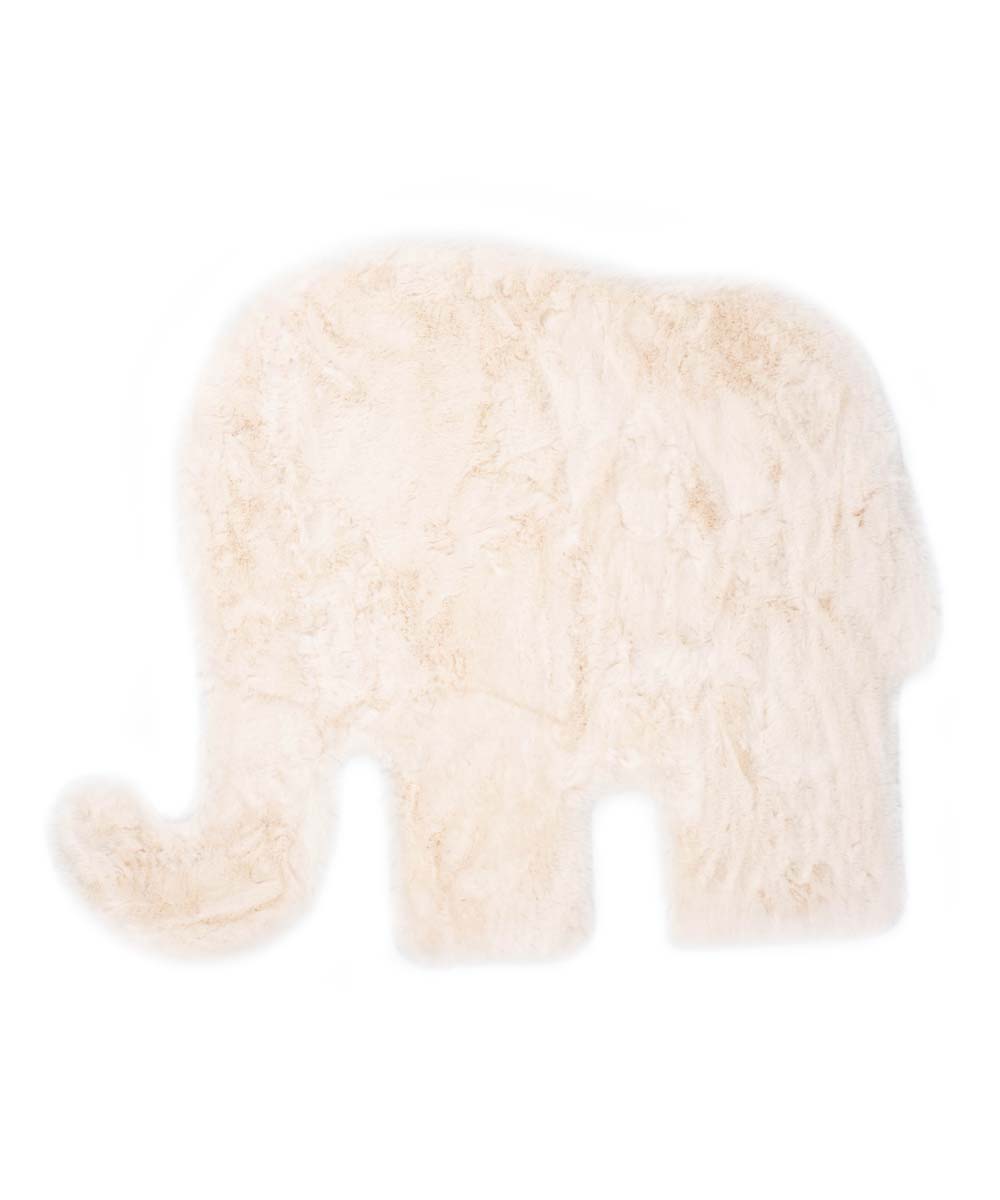 Dywan dziecięcy ze słoniem - Fluffy kremowy - overzicht boven Dywan dziecięcy ze słoniem - Fluffy kremowy - overzicht boven