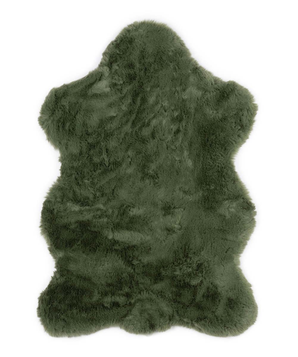 Dywan dziecięcy z owieczką - Fluffy oliwkowy - overzicht boven Dywan dziecięcy z owieczką - Fluffy oliwkowy - overzicht boven