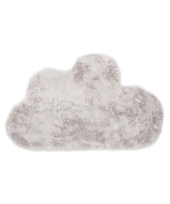 Dywan dziecięcy w chmurki - Fluffy jasnoszary - overzicht boven