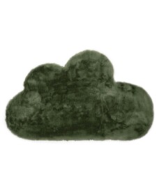Dywan dziecięcy w chmurki - Fluffy oliwkowy - overzicht boven, thumbnail