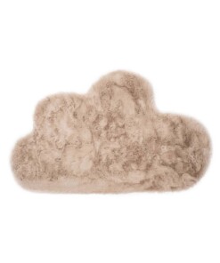 Dywan dziecięcy w chmurki - Fluffy taupe - overzicht boven
