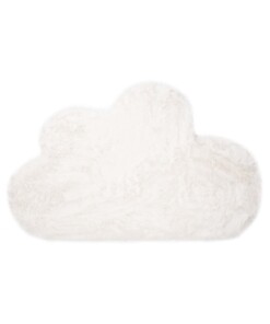 Dywan dziecięcy w chmurki - Fluffy biały - overzicht boven