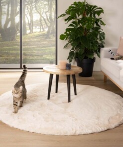 Dywan okrągły z długim włosiem - Comfy plus kremowy - sfeer Dywan okrągły z długim włosiem - Comfy plus kremowy - sfeer