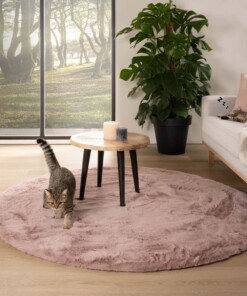 Dywan okrągły z długim włosiem - Comfy plus różowy - sfeer Dywan okrągły z długim włosiem - Comfy plus różowy - sfeer