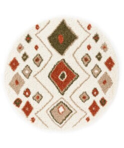 Dywan okrągły boho - Artisan biały/wielowymiarowy - overzicht
