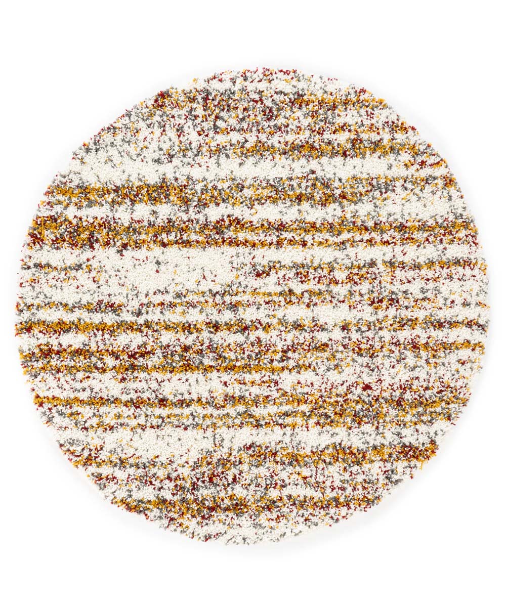 Dywan okrągły berberyjski - Artisan Essa biały/wielowymiarowy - overzicht Dywan okrągły berberyjski - Artisan Essa biały/wielowymiarowy - overzicht
