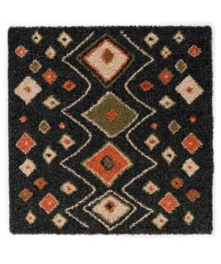 Dywan kwadratowy boho - Artisan antracyt/multi - overzicht