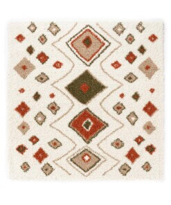 Dywan kwadratowy boho - Artisan biały/wielowymiarowy - overzicht