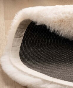 Dywan dziecięcy z wielorybem - Fluffy kremowy - close up, thumbnail