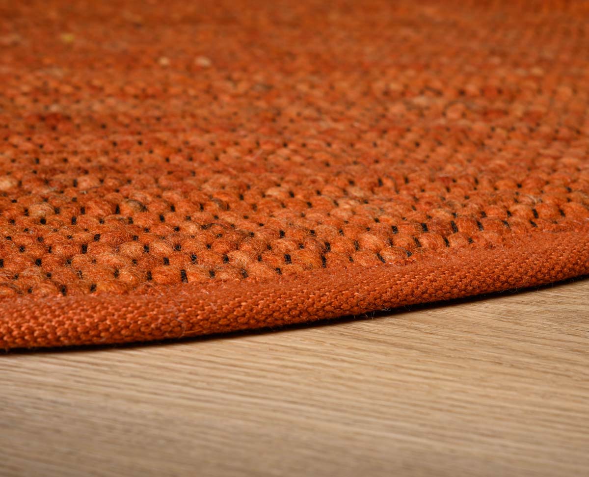 Dywan owalny wełniany - Lett koniak - close up Dywan owalny wełniany - Lett koniak - close up