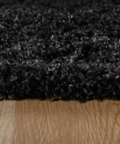 Dywan owalny z długim włosiem - Cozy Shaggy antracytowy - close up, thumbnail Dywan owalny z długim włosiem - Cozy Shaggy antracytowy - close up, thumbnail