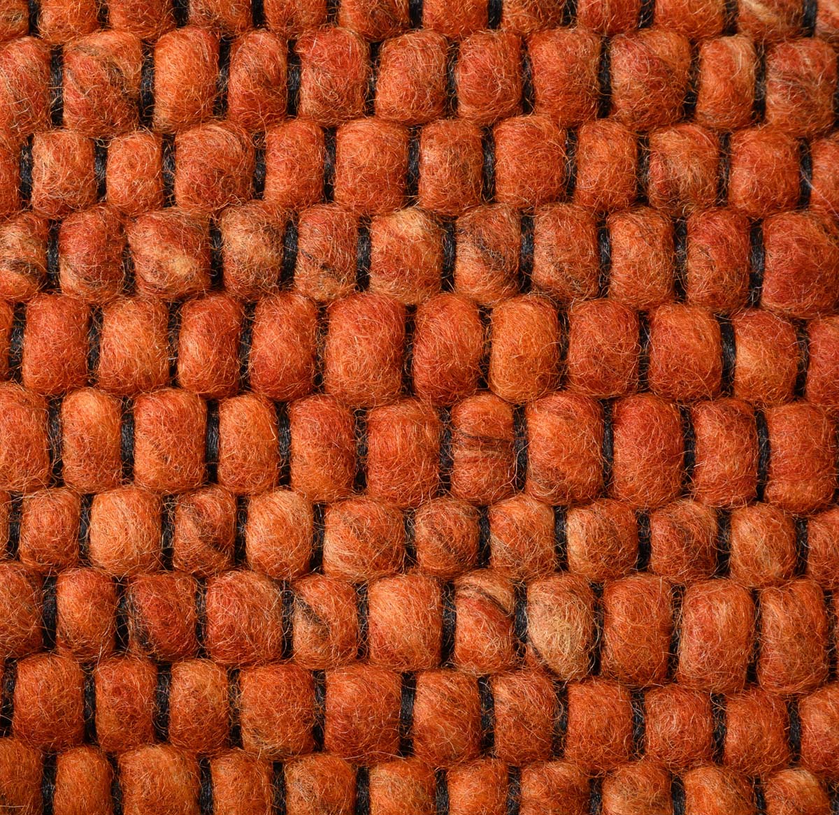 Dywan kwadratowy wełniany - Lett koniak - close up Dywan kwadratowy wełniany - Lett koniak - close up