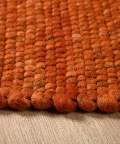 Dywan kwadratowy wełniany - Lett koniak - close up, thumbnail Dywan kwadratowy wełniany - Lett koniak - close up, thumbnail