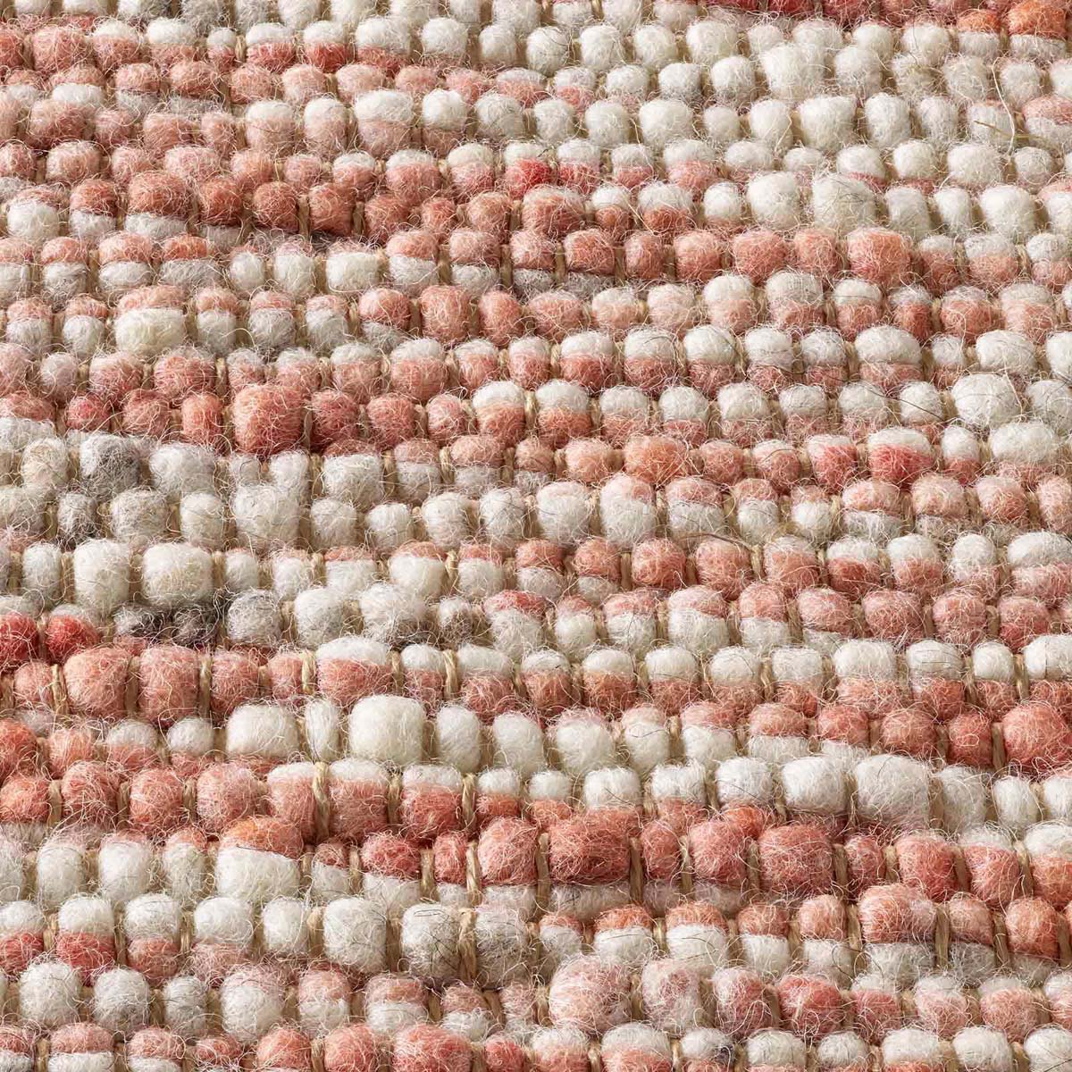 Dywan wełniany - Kaia czerwono/kremowa - close up materiaal Dywan wełniany - Kaia czerwono/kremowa - close up materiaal