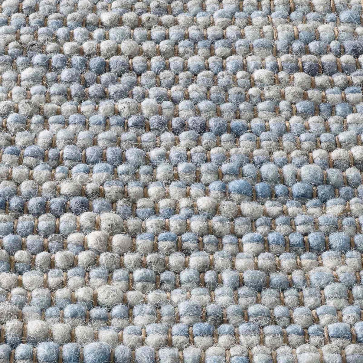 Dywan wełniany - Kaia jasnoniebieski - close up materiaal Dywan wełniany - Kaia jasnoniebieski - close up materiaal