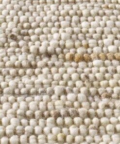 Dywan wełniany - Kaia kremowo/beżowy - close up materiaal, thumbnail