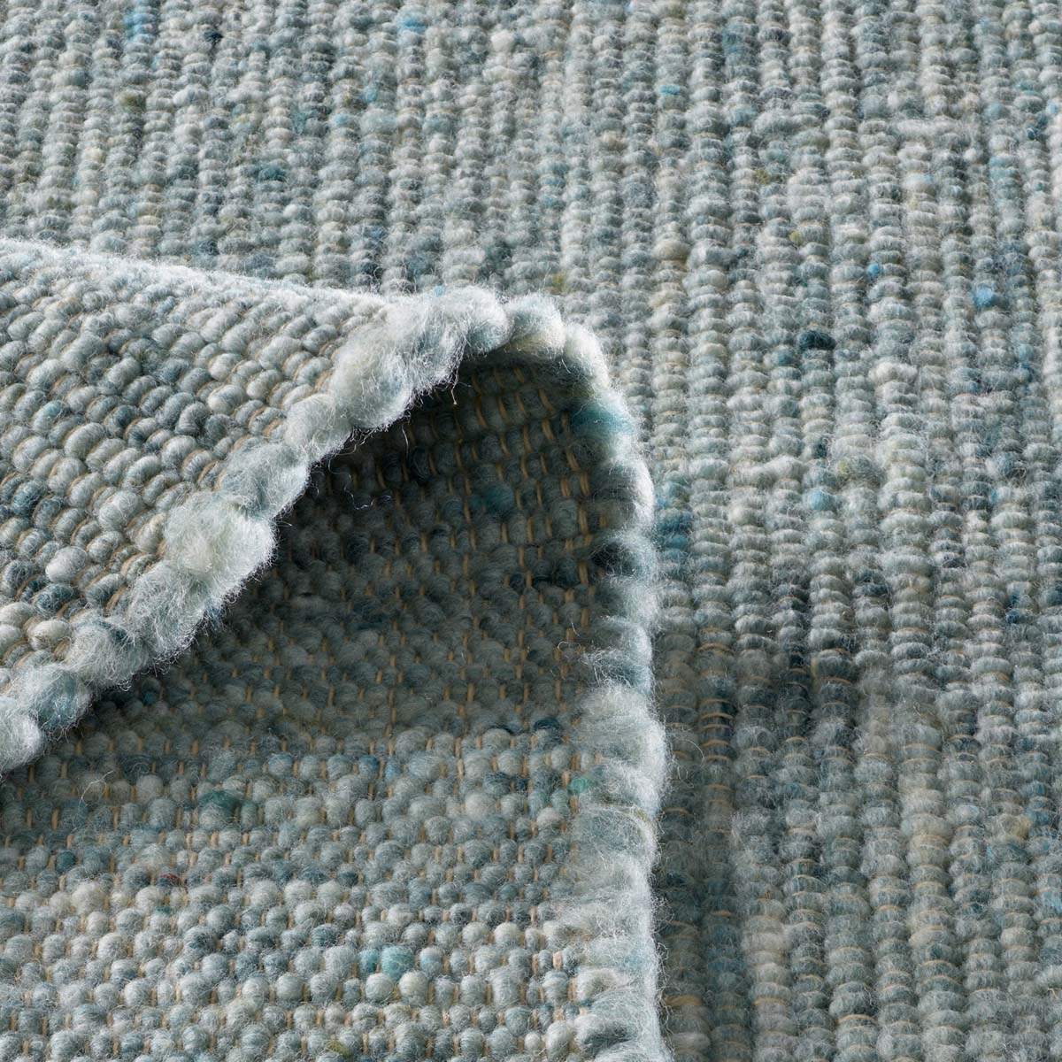Dywan wełniany - Bokn jasnoniebieski - close up vouw Dywan wełniany - Bokn jasnoniebieski - close up vouw