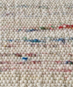 Dywan wełniany - Bokn biały/wielowymiarowy - close up materiaal, thumbnail Dywan wełniany - Bokn biały/wielowymiarowy - close up materiaal, thumbnail
