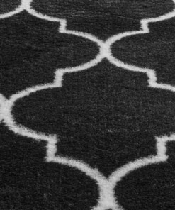 Dywan do prania w pralce - Trellis czarno-biały - close up materiaal, thumbnail