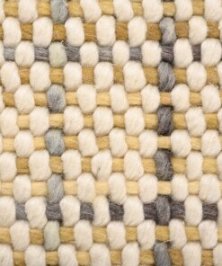 Dywan wełniany - Verdal kremowo-zielona - close up materiaal