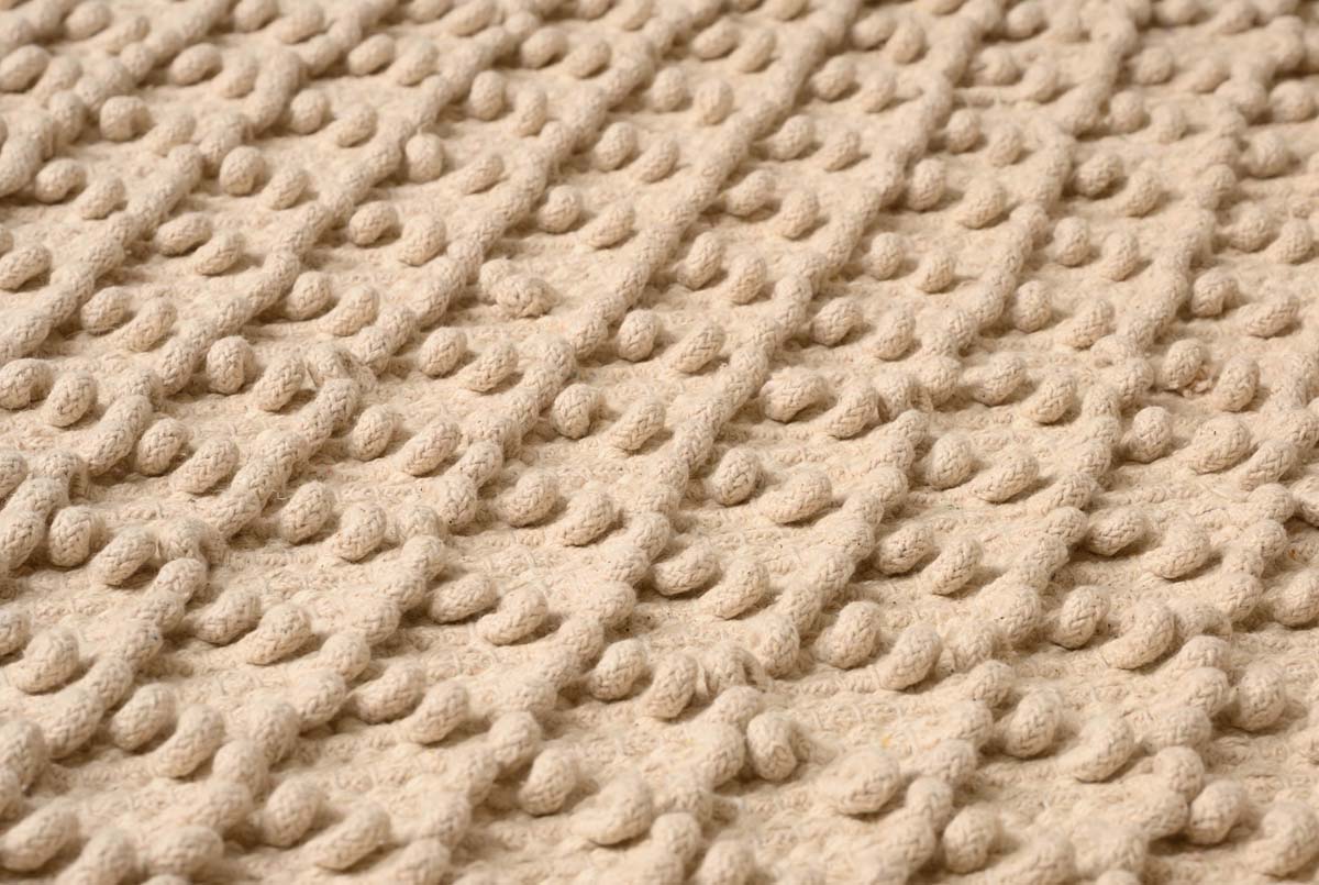 Dywan bawełniany - Nordland kość słoniowa - close up materiaal Dywan bawełniany - Nordland kość słoniowa - close up materiaal