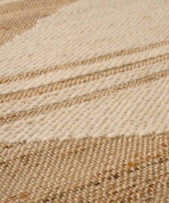 Dywan kilim - Lana naturalna/biała - close up materiaal, thumbnail