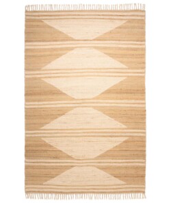 Dywan kilim - Lana naturalna/biała - overzicht