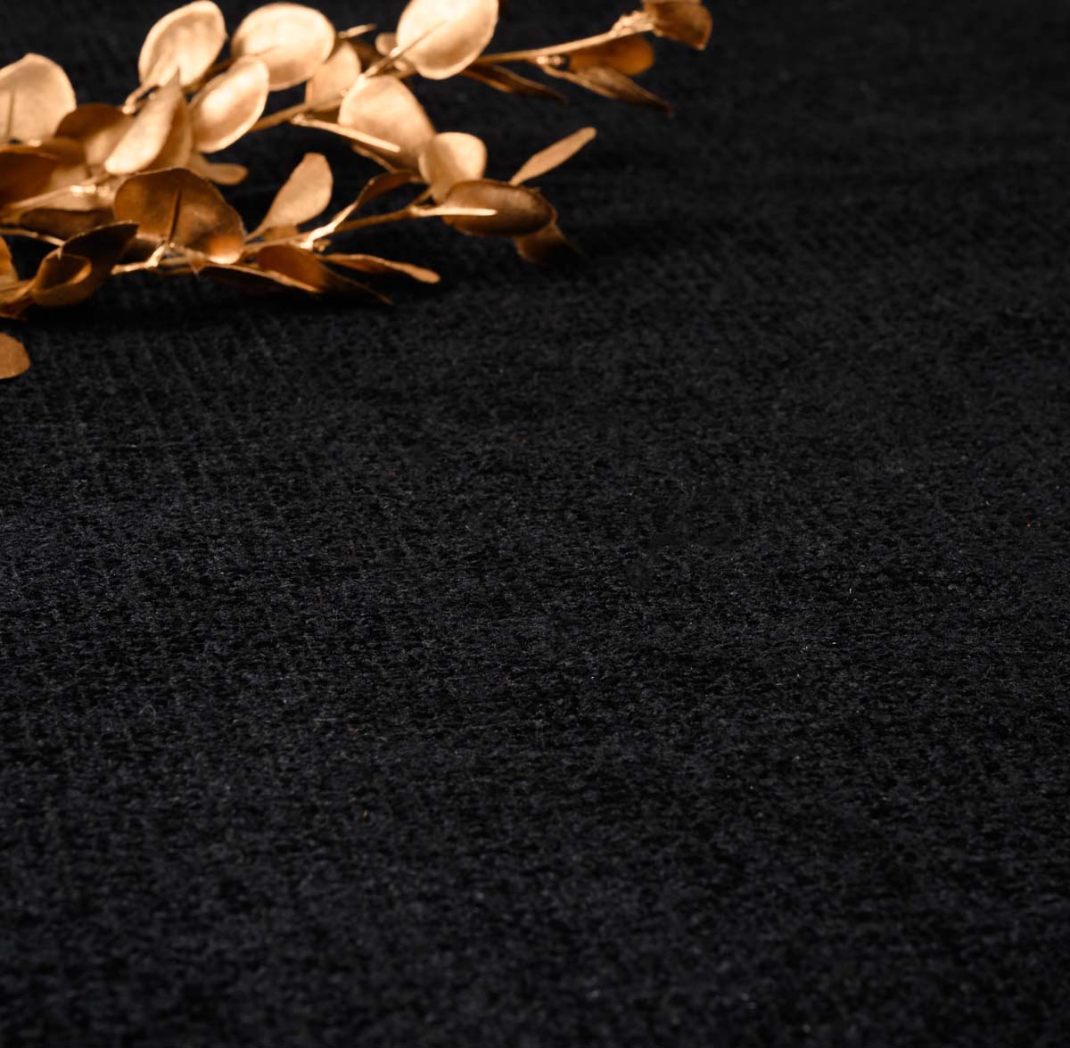 Dywan wiskozowy - Gem czarny - close up materiaal Dywan wiskozowy - Gem czarny - close up materiaal