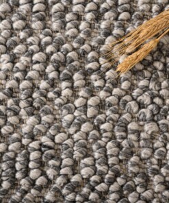 Dywan wełniany - Agder szary - close up materiaal, thumbnail Dywan wełniany - Agder szary - close up materiaal, thumbnail