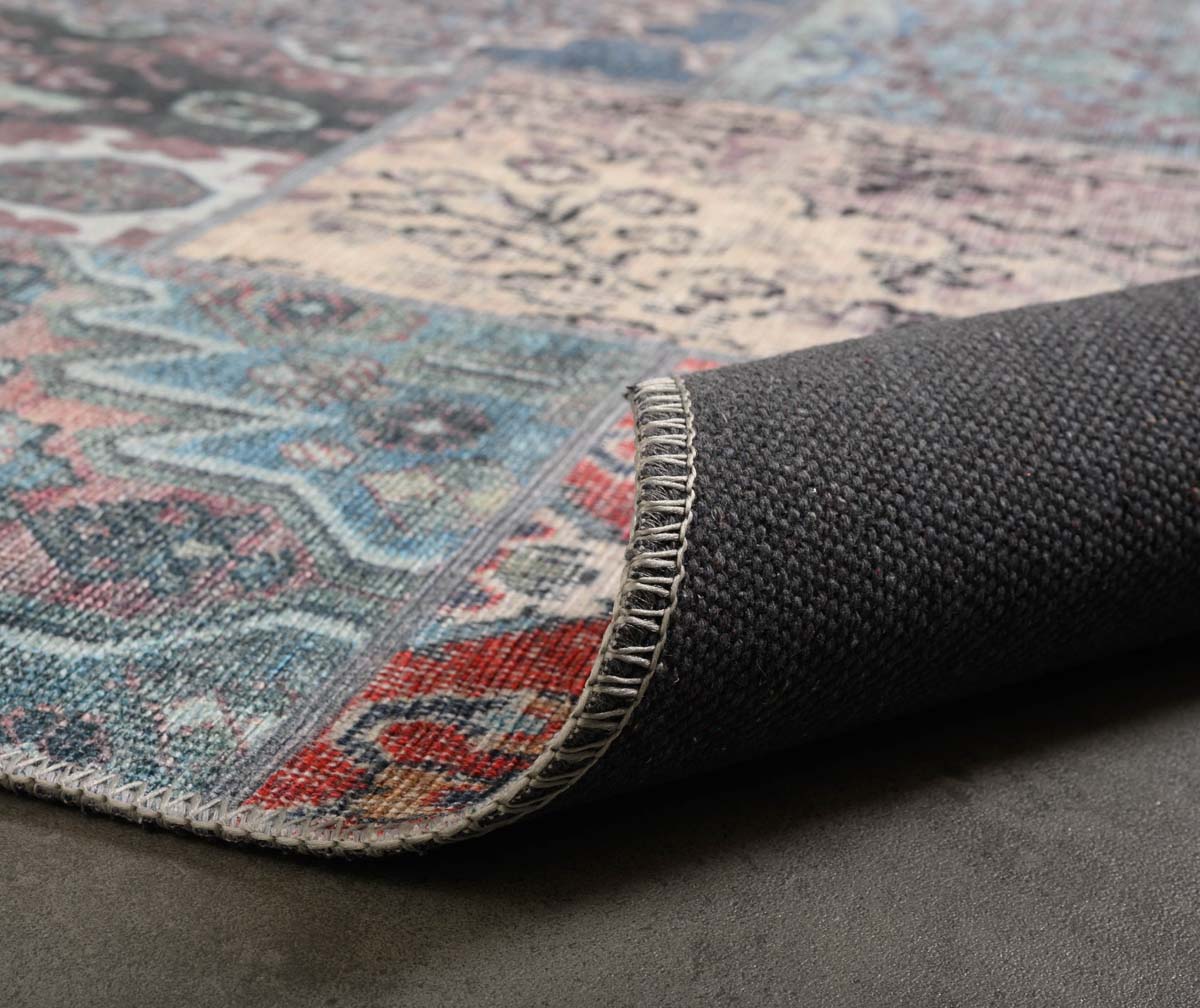 Dywan patchworkowy - Fade Dreamer multi - close up vouw Dywan patchworkowy - Fade Dreamer multi - close up vouw