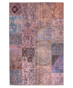 Dywan patchworkowy - Fade Dreamer fioletowy - overzicht boven
