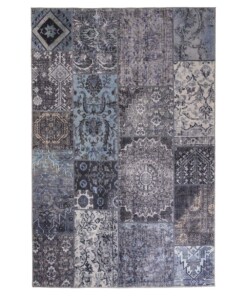 Dywan patchworkowy - Fade Dreamer czarny/wielokolorowy - overzicht boven